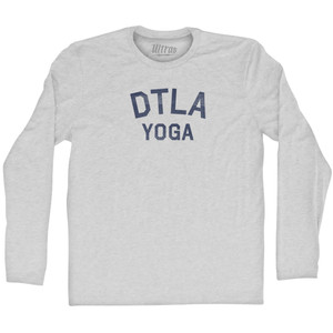 DTLA Yoga Adult Cotton Long Sleeve T-shirt - Grey Heather