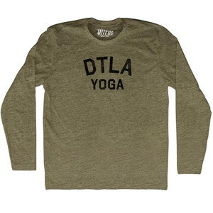 DTLA Yoga Adult Tri-Blend Long Sleeve T-shirt - Military Green