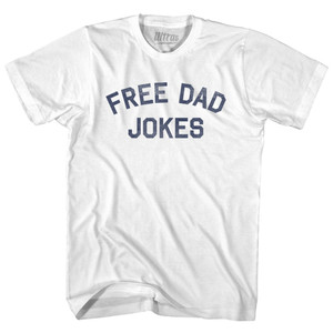 Free Dad Jokes Youth Cotton T-shirt - White