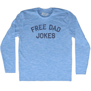 Free Dad Jokes Adult Tri-Blend Long Sleeve T-shirt - Athletic Blue