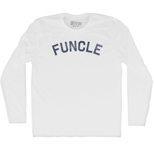 Funcle Adult Cotton Long Sleeve T-shirt - White