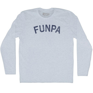 Funpa Adult Tri-Blend Long Sleeve T-shirt - Athletic White
