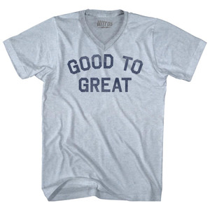 Good To Great Adult Tri-Blend V-neck T-shirt - Athletic White Good To Great Adult Tri-Blend V-neck T-shirt - Athletic White