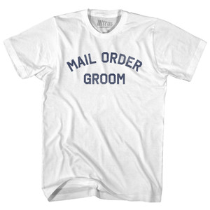 Mail Order Groom Adult Cotton T-shirt - White