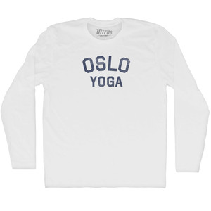 Oslo Yoga Adult Cotton Long Sleeve T-shirt - White