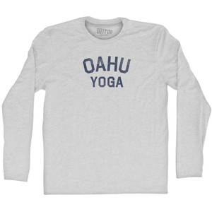 Oahu Yoga Adult Cotton Long Sleeve T-shirt - Grey Heather