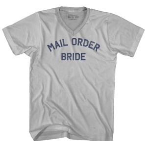 Mail Order Bride Adult Tri-Blend V-neck T-shirt - Cool Grey