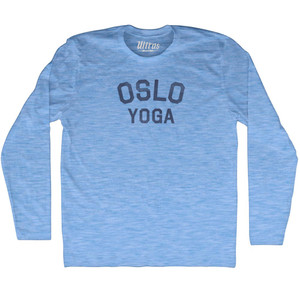 Oslo Yoga Adult Tri-Blend Long Sleeve T-shirt - Athletic Blue