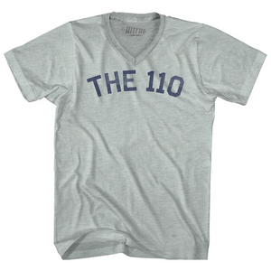 The 110 Adult Tri-Blend V-neck T-shirt - Athletic Cool Grey