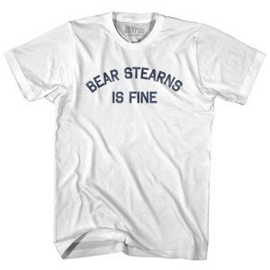 Bear Stearns Is Fine Womens Cotton Junior Cut T-Shirt - White