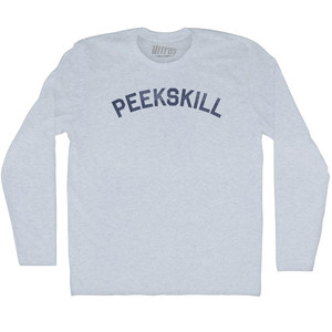 Peekskill Adult Tri-Blend Long Sleeve T-shirt - Athletic White