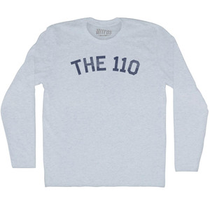 The 110 Adult Tri-Blend Long Sleeve T-shirt - Athletic White