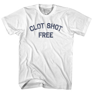Clot Shot Free Adult Cotton T-shirt - White