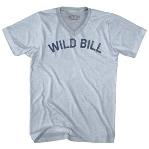 Wild Bill Adult Tri-Blend V-neck T-shirt - Athletic White