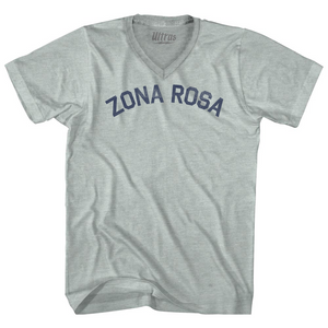 Zona Rosa Adult Tri-Blend V-neck T-shirt - Athletic Cool Grey