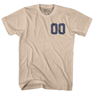 Custom Left Chest Number On Front And Name Over Number Back Game Top Adult Cotton T-shirt - Creme