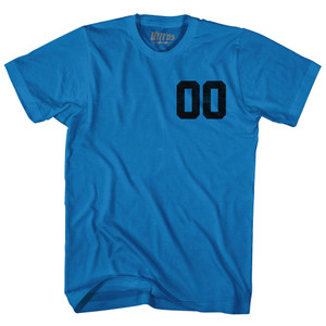 Custom Left Chest Number On Front And Name Over Number Back Game Top Adult Cotton T-shirt - Royal Blue
