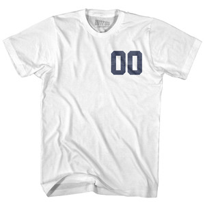 Custom Left Chest Number On Front And Name Over Number Back Game Top Youth Cotton T-shirt - White