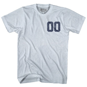 Custom Left Chest Number On Front And Name Over Number Back Game Top Adult Tri-Blend T-shirt - Athletic White