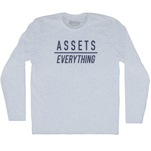 Assets Over Everything Adult Tri-Blend Long Sleeve T-shirt - Athletic White Assets Over Everything Adult Tri-Blend Long Sleeve T-shirt - Athletic White