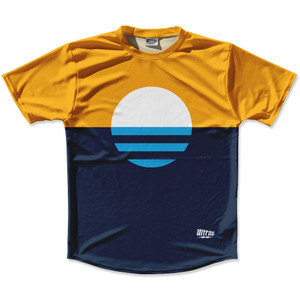 Milwaukee Running Shirt Track Cross Made In USA - Yellow Navy Milwaukee Running Shirt Track Cross Made In USA - Yellow Navy