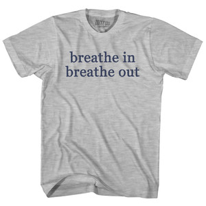 Breathe In Breath Out Womens Cotton Junior Cut T-Shirt - Grey Heather Breathe In Breath Out Womens Cotton Junior Cut T-Shirt - Grey Heather
