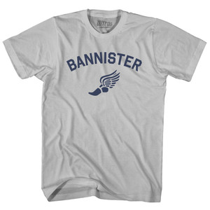 Bannister Track Running Winged Foot Adult Cotton T-shirt - Cool Grey Bannister Track Running Winged Foot Adult Cotton T-shirt - Cool Grey