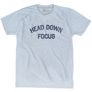 Head down Focus Adult Tri-Blend T-shirt - Athletic White