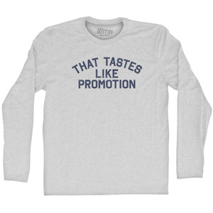 That Tastes Like Promotion Adult Cotton Long Sleeve T-shirt - Grey Heather
