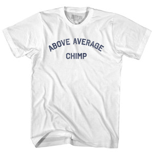 Above Average Chimp Adult Cotton T-shirt - White