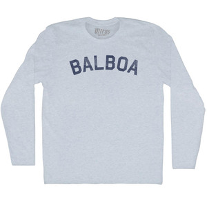 Balboa Adult Tri-Blend Long Sleeve T-shirt - Athletic White