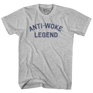 Anti-Woke Legend Womens Cotton Junior Cut T-Shirt - Grey Heather