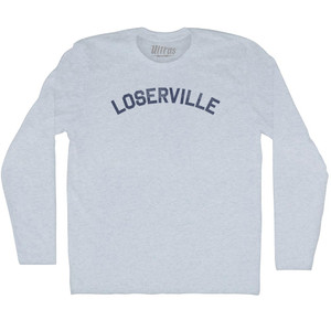 Loserville Adult Tri-Blend Long Sleeve T-shirt - Athletic White