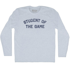 Student Of The Game Adult Tri-Blend Long Sleeve T-shirt - Athletic White