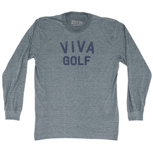 Viva Golf Adult Tri-Blend Long Sleeve T-shirt - Athletic Grey