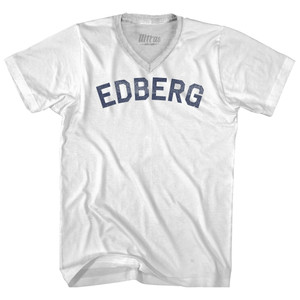 Edberg Adult Tri-Blend V-neck T-shirt - White