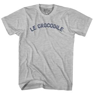 Le Crocodile Adult Cotton T-shirt - Grey Heather