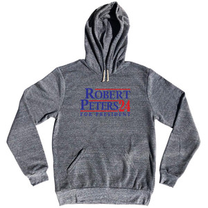 Robert Peters For President 24 Tri-Blend Hoodie - Athletic Grey