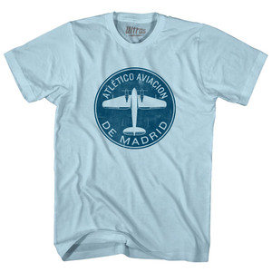 Atletico Aviacion De Madrid Roundel Adult Cotton T-shirt - Light Blue