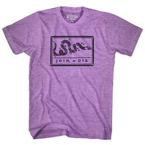 Harting Join Or Die Adult Tri-Blend T-shirt - Athletic Purple