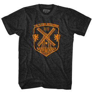 Netherlands Holland Flying Dutchman Windmill And Lions Soccer Adult Tri-Blend T-shirt - Black Netherlands Holland Flying Dutchman Windmill And Lions Soccer Adult Tri-Blend T-shirt - Black