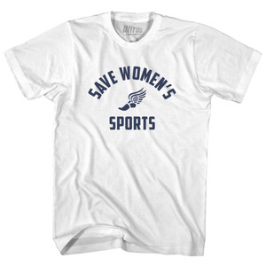 Save Women's Sports Womens Cotton Junior Cut T-Shirt - White Save Women's Sports Womens Cotton Junior Cut T-Shirt - White