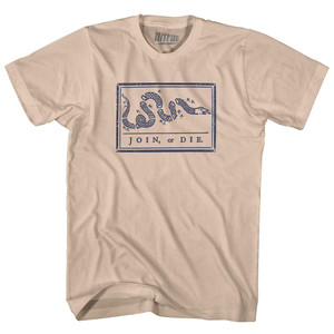 Harting Join Or Die Adult Cotton T-shirt - Creme