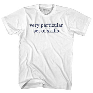 Very Particular Set Of Skills Youth Cotton T-shirt - White