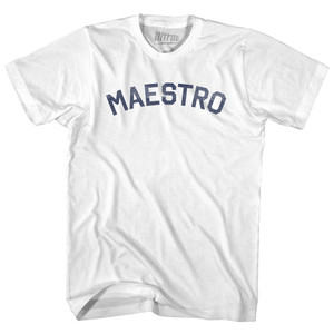 Maestro Womens Cotton Junior Cut T-Shirt - White