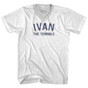 Ivan The Terrible Adult Tri-Blend V-neck T-shirt - White