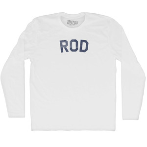 Rod Adult Cotton Long Sleeve T-shirt - White