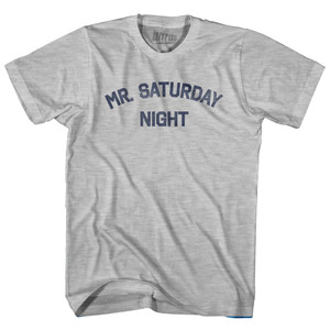 Mr Saturday Night Adult Cotton T-shirt - Grey Heather