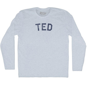 Ted Adult Tri-Blend Long Sleeve T-shirt - Athletic White