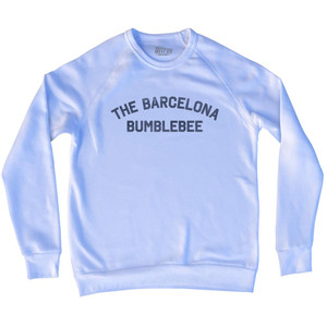 The Barcelona Bumblebee Adult Tri-Blend Sweatshirt - White